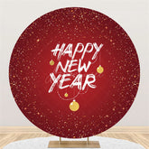 Aperturee - Christmas Balls Holiday Circle Happy New Year Backdrop